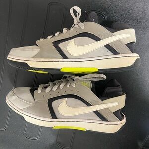 Gray and Black Sneakers with White Accents